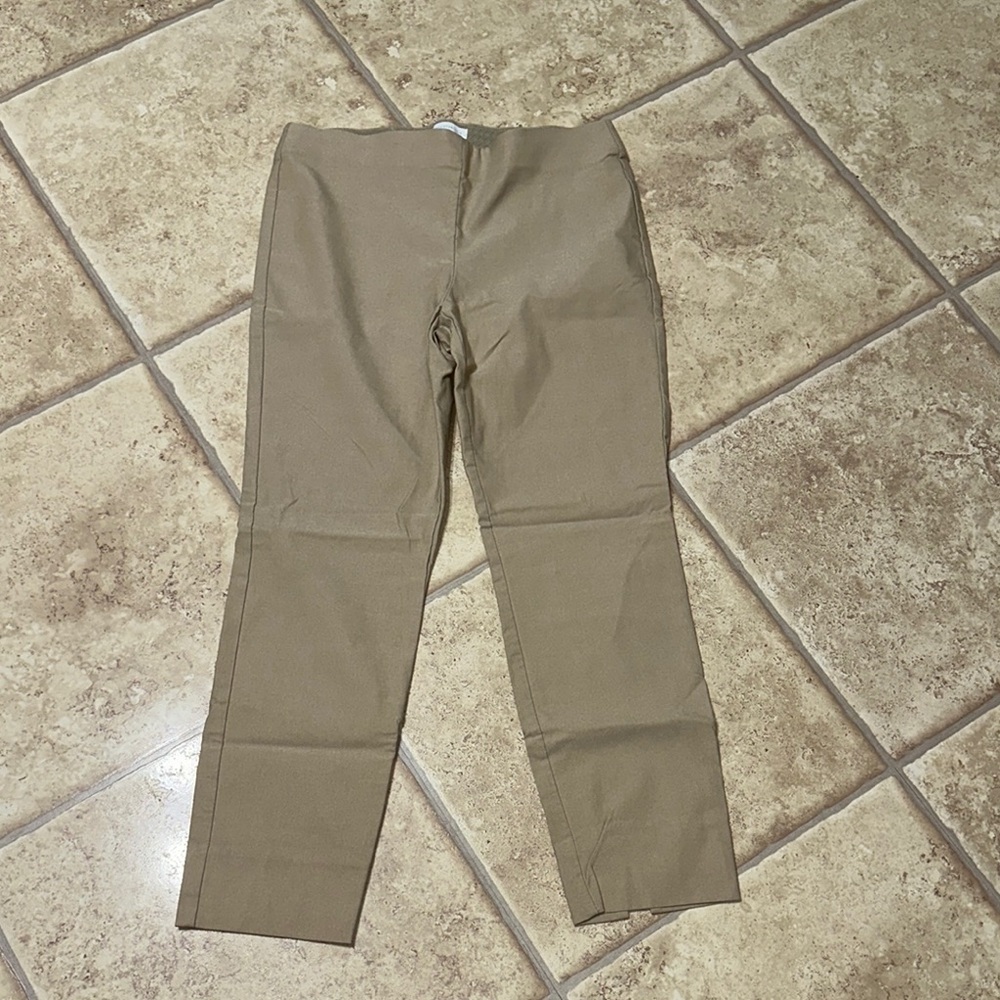 Charter Club Chelsea Skinny Ankle Pants, Tan, Sz 10